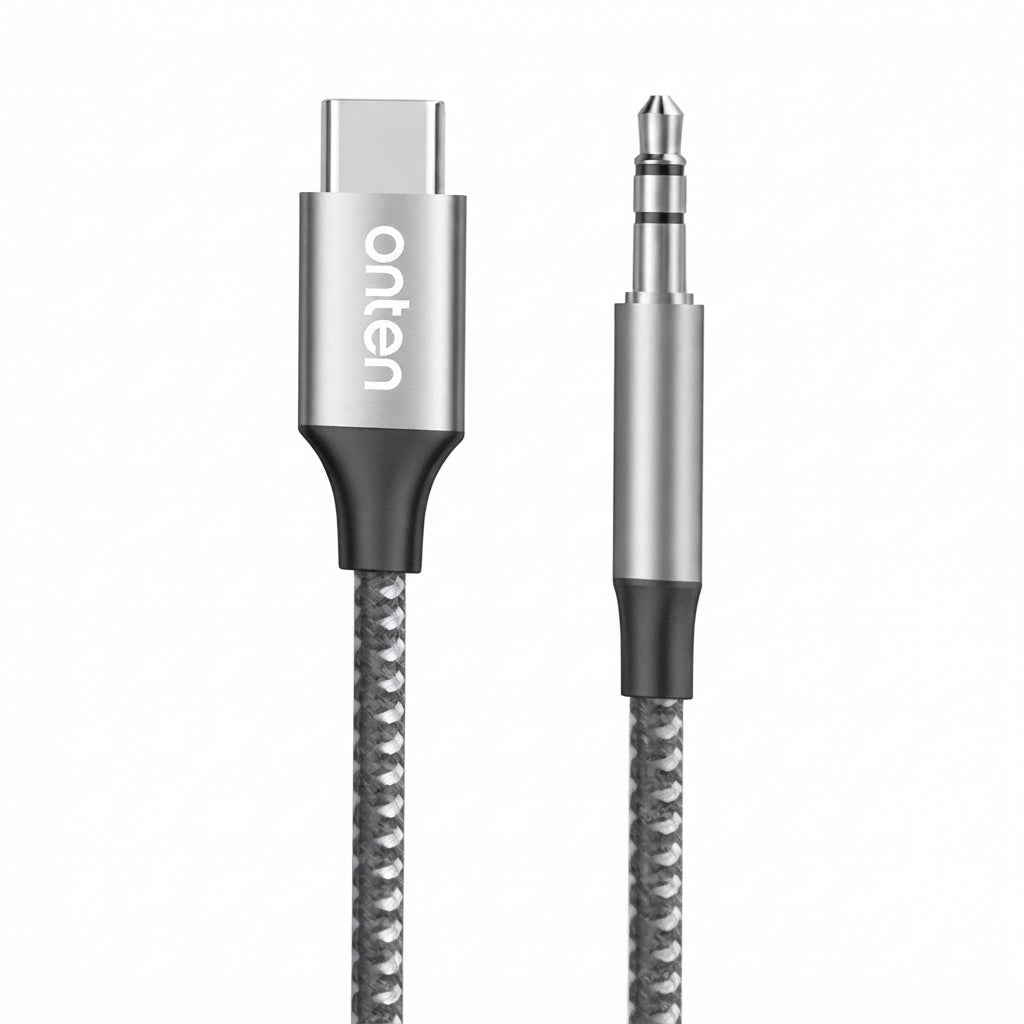 Onten OTN-292 USB-C to 3.5mm AUX Audio Cable – 1M, Hi-Fi DAC