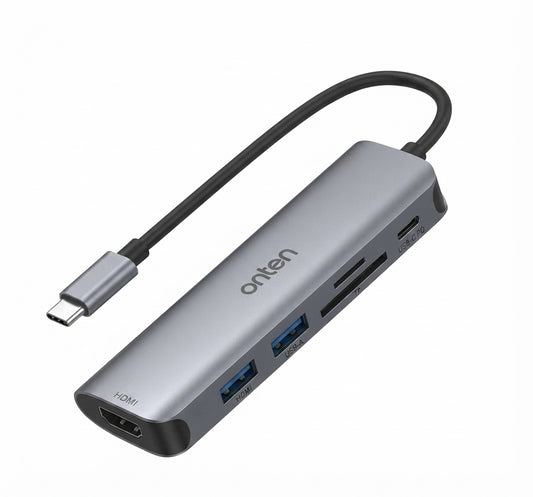 6 in1 USB Hub Multifunction Type C Onten OTN95116D
