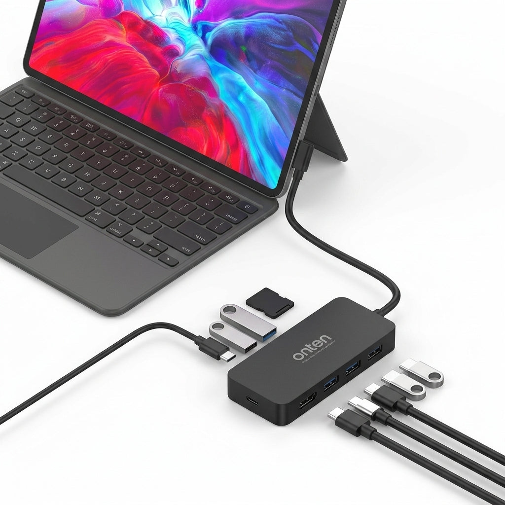 Onten OTN-SD12 Surface Multi-Function Docking Station – 4K HDMI, Mini DP, RJ45 & USB 3.0 Hub
