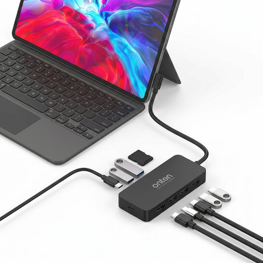 Onten OTN-SD12 Surface Multi-Function Docking Station – 4K HDMI, Mini DP, RJ45 & USB 3.0 Hub