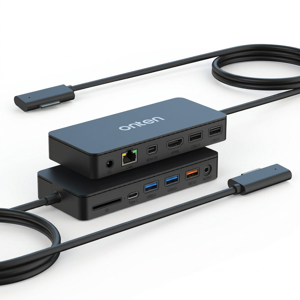 Onten Microsoft Surface Dock – Compatible with Surface Pro 3/4/5/6 (Black)