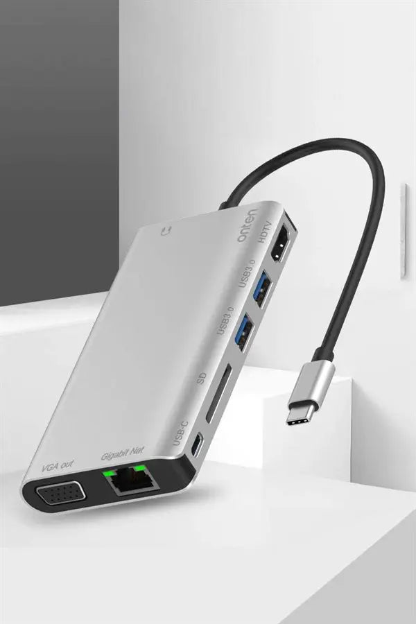 Onten OT-9591B USB-C Hub 8 in 1 Type C Hub Adapter