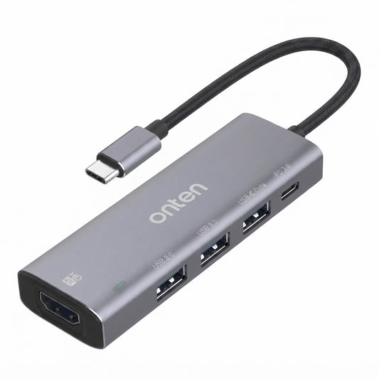 Onten OTN-95123 5 in 1 Type C To USB 3.0 HDMI Multifunctional Hub