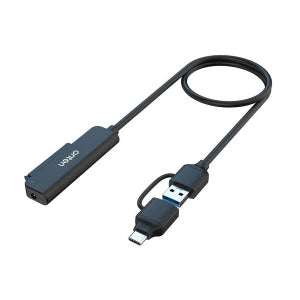 Onten OTN-UCA9705 Type-C & USB Male to Tri USB, SD & TF Female Crystal Teal Converter
